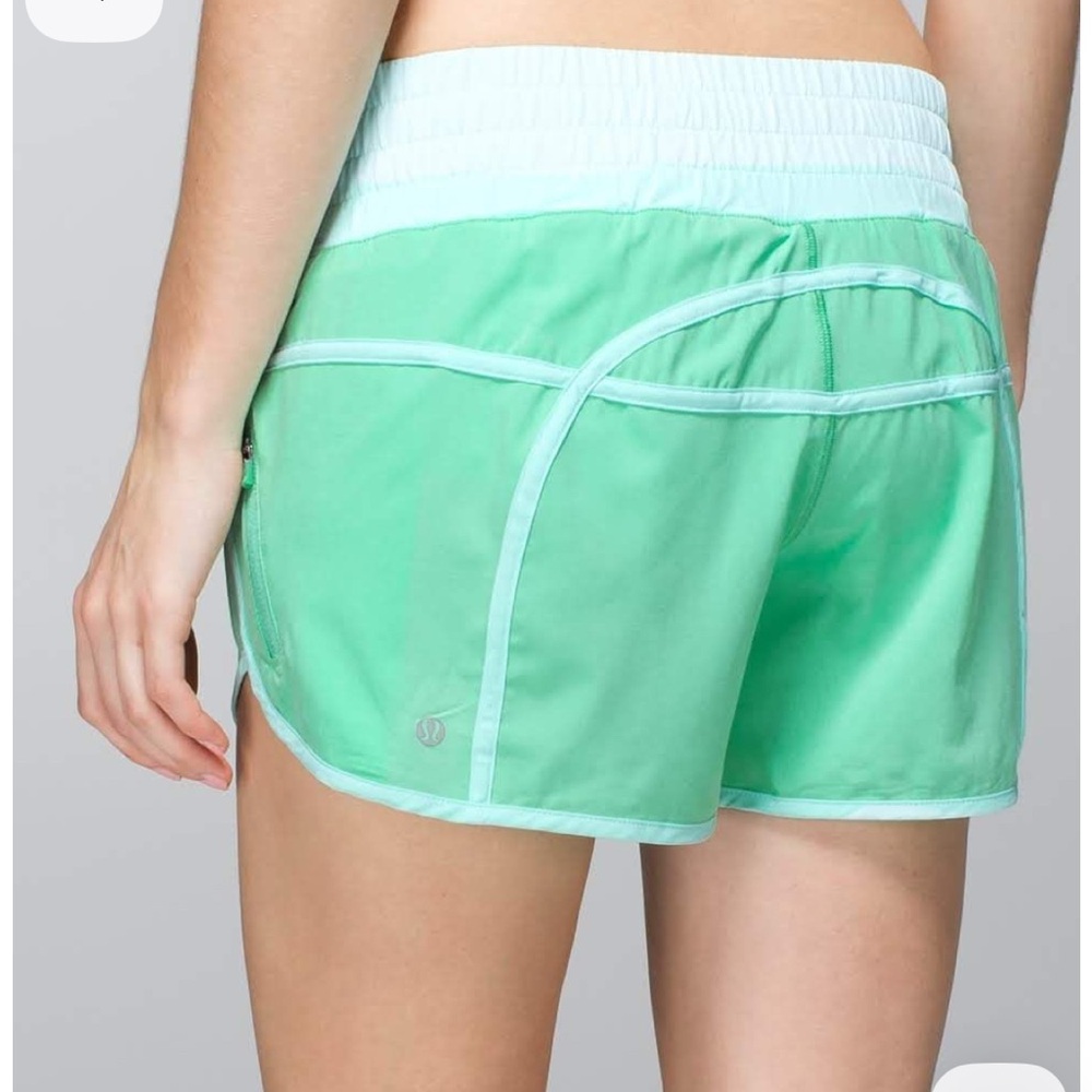 lululemon light green Tracker Shorts